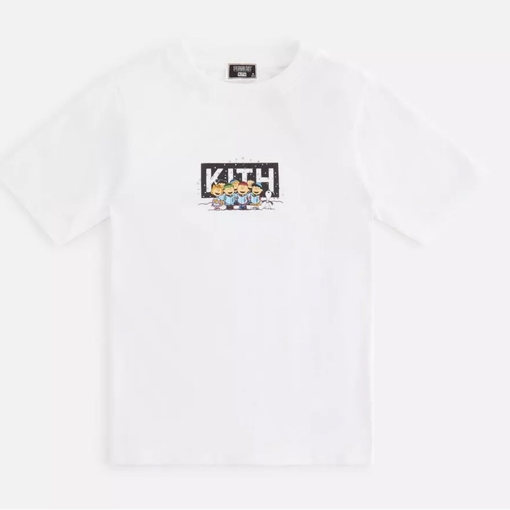 Kith Kids for Peanuts Caroling Tee in White Size Large T-Shirt Kithmas 2023. - Picture 1 of 8